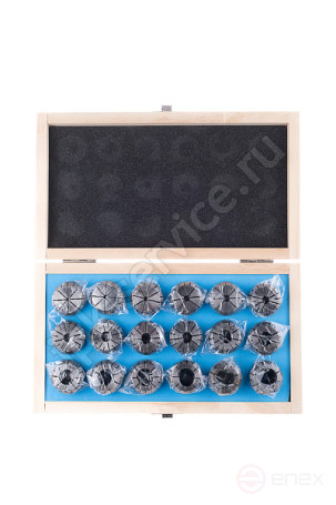 Набор цанг ER32 - 18шт (3, 4, 5, 6, 7, 8, 9, 10, 11, 12, 13, 14, 15, 16, 17, 18, 19, 20 ) 0,010 мм