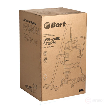 Vacuum cleaner for dry and wet cleaning BORT BSS-2460-STORM