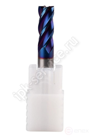 Фреза концевая ц/х тв.сп. ф10 L=75 Z4 nACo-blue для закал.ст. 65HRC
