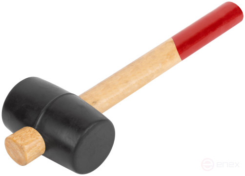 Rubber mallet, wooden handle 45 mm ( 230 gr )