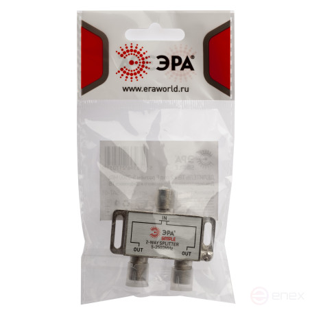 TV divider ERA SIMPLE DS-F-SAT-01 2 branches for F connector 5-2500 MHz package 1 pc