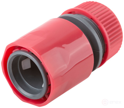 Соединитель пластиковый 1/2", автостоп