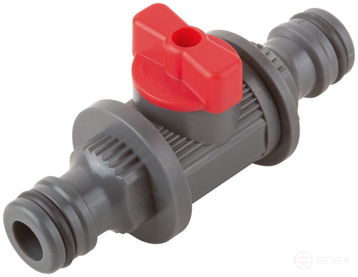 Plastic adapter with shut-off valve (quick-release connection)