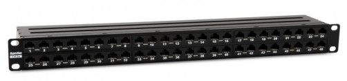 PPHD-19-48- 8P8C-C6A-110D High-density Patch Panel 19", 1U, 48 RJ-45 ports, Unshielded, Category 6A, Dual IDC