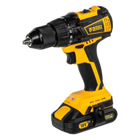 Cordless drill CDL-18-02BM, Li-Ion, 18 V, 2 Denzel battery