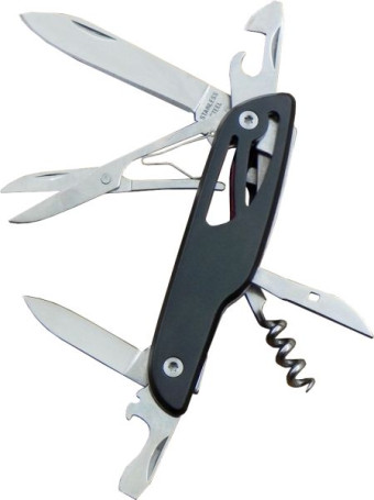 Multitool PRACTICE set of 2 pcs, pliers 10 in 1 + knife 8 in 1 folding, black, in a display of 6 pcs
