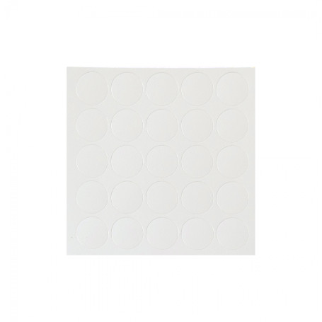 Заглушка самоприлипающая к конфирматам белый (14320) AKS (лист-25шт.)