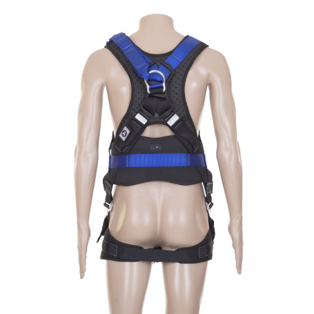 Safety harness with integrated belt for holding and positioning DVX08