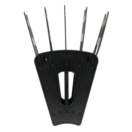 Лоток для бумаг веерный СТАММ, 5-ти секционный, черный