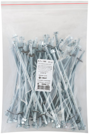 Screw for sandwich panels with double thread, 6.3 x 160 (packing 50 pcs.)