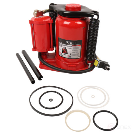 Домкрат бутылочный 35т 255-405мм пневматический GTE