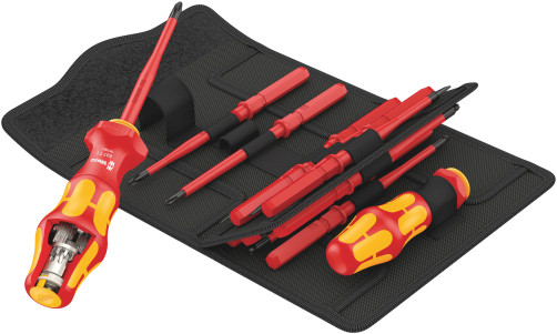 Kraftform Kompakt Turbo i Imperial 1 set of replaceable dielectric screwdrivers with two handle holders, 16 items