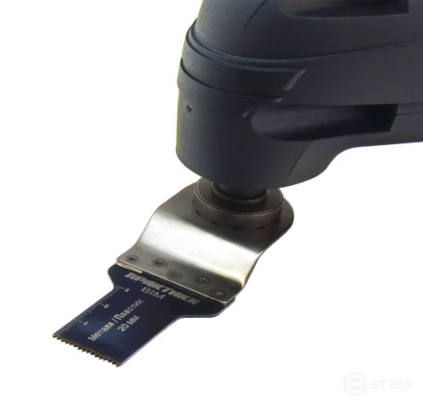 Насадка для МФИ ПРАКТИКА режущая пазовая прямая, BiM, по металлу и дереву, 20 мм, мелкий зуб (240-171)