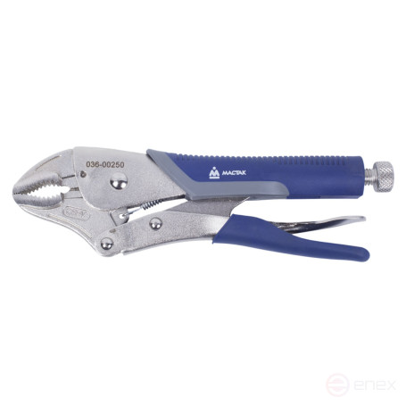 Clamp with a lock of 250 mm, with rounded jaws MASTAK 036-00250H