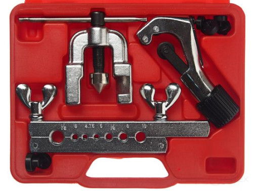 Tube flaring and cutting kit metric dimensions in a JTC case