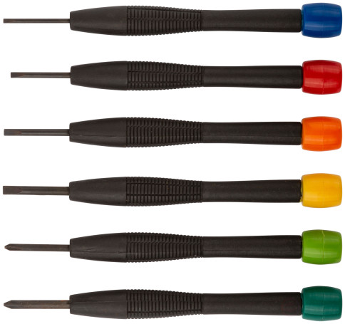 Screwdrivers for precision work 6 pcs. (PH00, PH0, PH1, SL1.4, 1.8, 2, 4 mm )