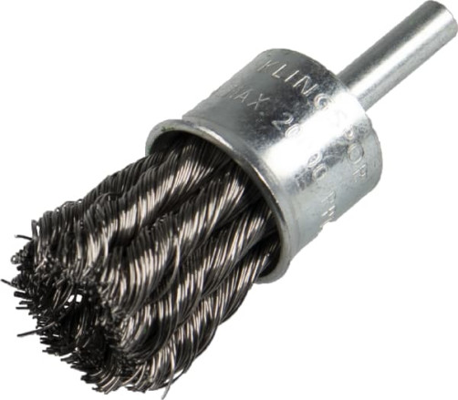 End brush with shank, twisted wire BPS 600 Z, 22 x 6, 358339