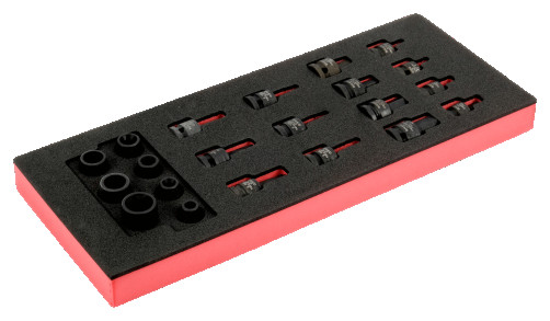 Fit&Go Набор ударных торцевых головок 1/2 в ложементе, 21 предмет