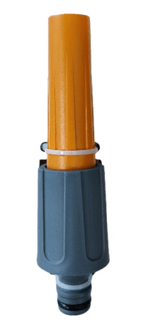 Adjustable spray nozzle on the hose