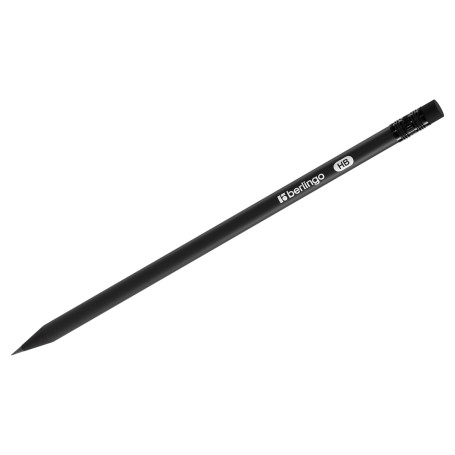 Pencil b/g Berlingo "Western" HB, with eraser, ebony, sharpened