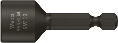 869/4 M end head, with magnet, shank 1/4" E 6.3. 12 x 50 mm