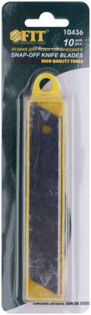 Лезвия сегментированные черненые криогенная закалка, 18 мм (10 шт.)