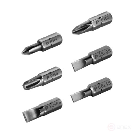Набор бит ПРАКТИКА "Профи" 6шт PH1,2,3; SL 3 шт x 25мм, блистер (036-568)