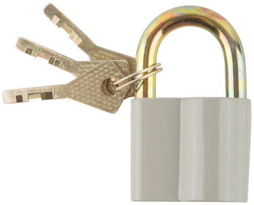 Padlock, aluminum alloy body 45x37 mm, steel shackle 8 mm