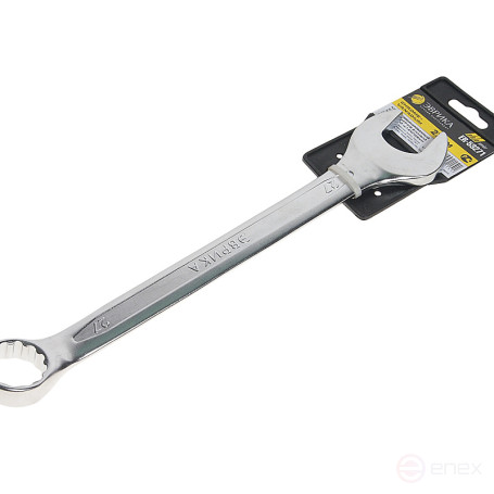 Ключ комбинированный 27мм ER-53271 (Chrome vanadium) на держателе PRO ЭВРИКА 1/10/50