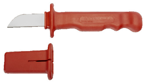 Изолированный кабельный нож с пластиковым защитным колпачком 55,5x180 мм