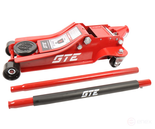 Домкрат подкатной 4т 112-505мм двухпоршневой GTE