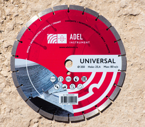 Diamond segment disc on concrete Ø350*3.2*25.4 Adel Instrument Universal