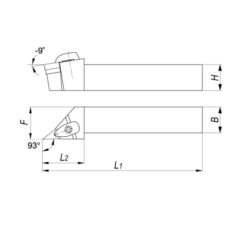Turning holder DVJNR2020K16 for external turning right
