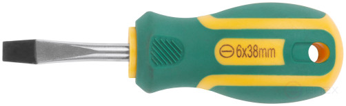 Отвертка "Контур", CrV сталь, прорезиненная ручка 6х38 мм SL