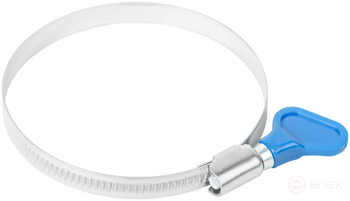 Knurled crimping clamp with a key, 9 mm wide, stainless steel.steel 60-80 mm