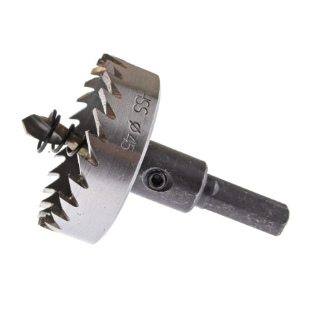 Коронка по металлу 45мм, HSS, с центр.сверл., ЧЕГЛОК