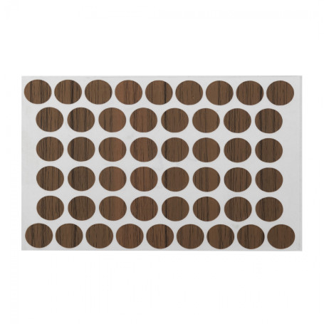 Заглушка самоприлипающая к конфирматам орех (15) AKS (лист-50шт.)