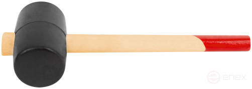 Rubber mallet, wooden handle 55 mm ( 400 gr )