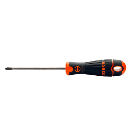 BahcoFit Pozidriv PZ screwdriver 2x125 mm, with rubber handle, retail package