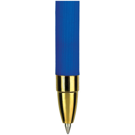 Ручка шариковая автоматическая MunHwa "MC Gold Click" синяя, 0,7мм, грип, штрих-код