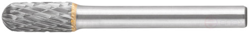 Carbide ball, 6 mm pin, type "C", cylindrical rounded 8x20x65 mm