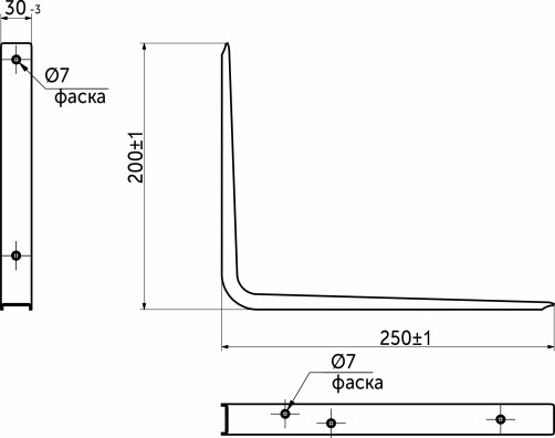 Полкодержатель мет. CRAFT 200*250*1.5 черный AKS