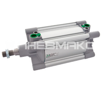 Pneumatic power cylinder ISO 15552, double-acting, piston diameter 100mm, stroke 400mm, stainless steel stem, dampers, magnet, seals - NBR+PU (-5°C...+70°C)