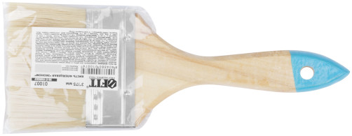 Кисть флейцевая "Эконом", натур. светлая щетина, деревянная ручка 3" (75 мм)