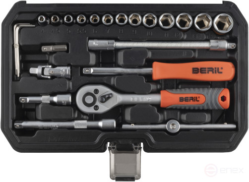 Set of socket heads 46pr. 1/4 DR BERIL