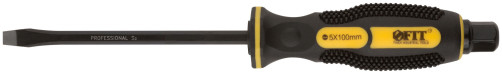 Impact screwdriver, S2 steel, hexagon.sting, turnkey firing pin, rubberized handle, Pro 5x100 mm SL