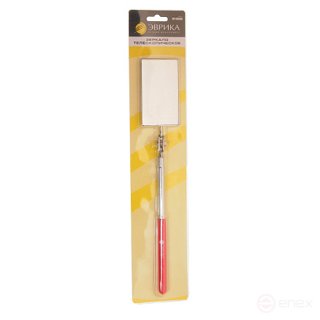 Зеркало ER-53009 телескопическое прямоугольное, с виниловой ручкой, max длина 48см, 50.8х88.9 мм. ЭВРИКА 1/25/100