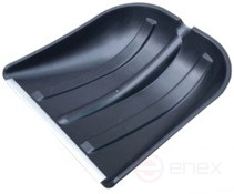 Plastic Pamir shovel with wooden handle and V-shaped handle, 410*415 mm