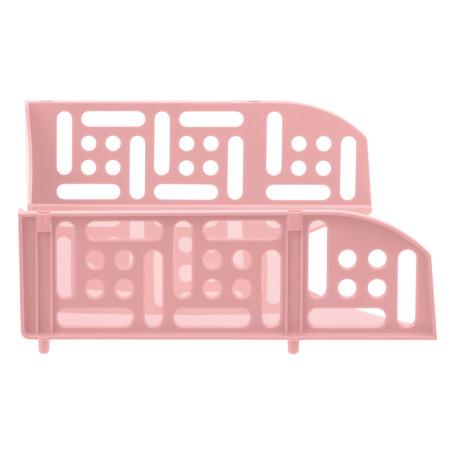 Лоток для бумаг горизонтальный СТАММ "Field", широкая загрузка, розовый