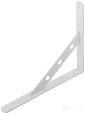 Уголок-кронштейн усиленный белый 250х200 мм